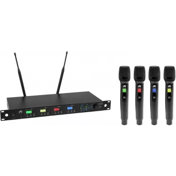 OMNITRONIC UHF-604 4 kanālu UHF bezvadu mikrofonu sistēma 520-554 MHz 13063605