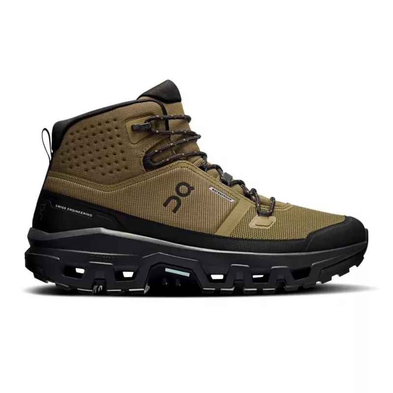 ON Cloudrock Mid Waterproof Hiking Boots Men's Hunter/Black