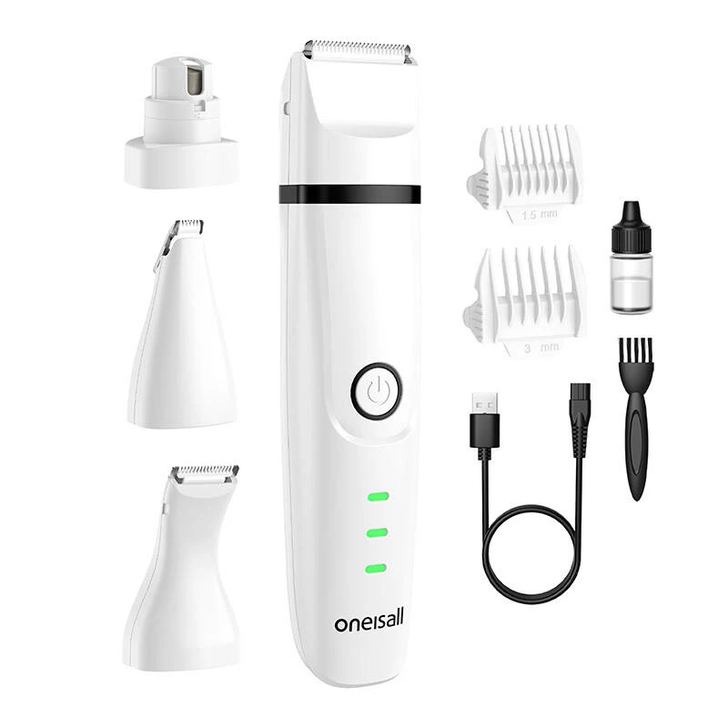 ONEISALL Pet Trimmer 4 in 1 ar vakuuma sūkšanu - kopšanas komplekts suņiem un kaķiem