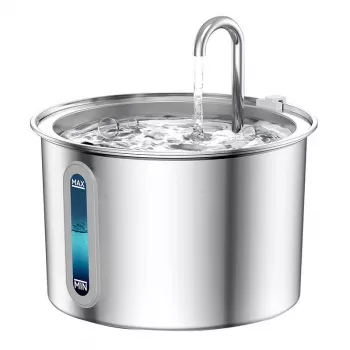 Oneisall Nerūsējošā tērauda strūklaka / dzirdinātājs suņiem un kaķiem, 3.2L, trīskāršā filtrācija, īpaši kluss sūknis