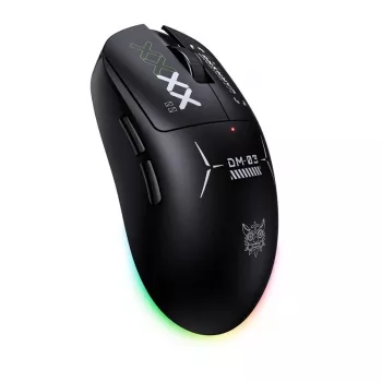 ONIKUMA DM03 RGB Gaming Mouse – Vadu optiskā pele ar 6400 DPI, 7 programmējamām pogām, labās rokas ergonomisks dizains, melna