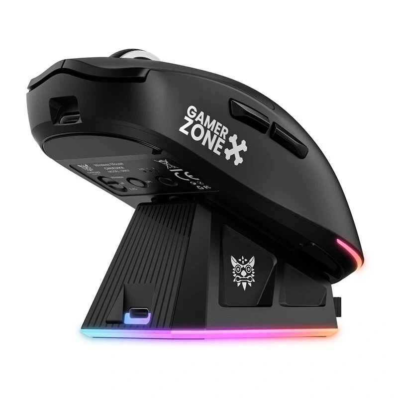 ONIKUMA DM07 RGB spēļu pele melna 6400 DPI vadu optiskā 7 pogas