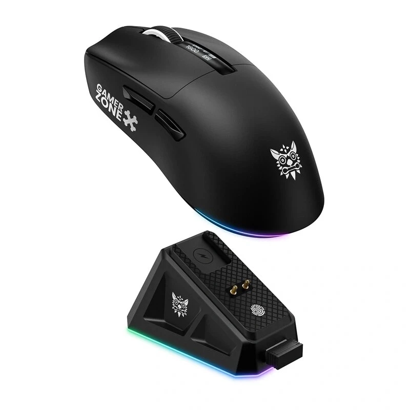 ONIKUMA DM07 RGB spēļu pele melna 6400 DPI vadu optiskā 7 pogas