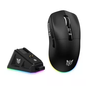 ONIKUMA DM07 RGB spēļu pele melna 6400 DPI vadu optiskā 7 pogas