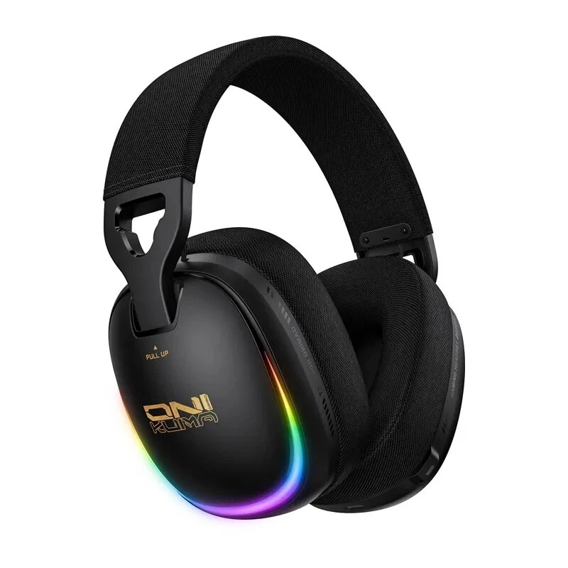 ONIKUMA GT805 Vadu spēļu austiņas ar RGB LED, 50mm draiveriem, elastīgu mikrofonu (melna)