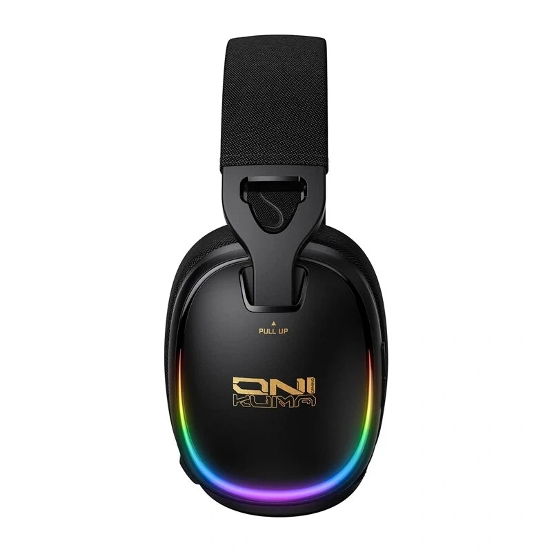 ONIKUMA GT805 Vadu spēļu austiņas ar RGB LED, 50mm draiveriem, elastīgu mikrofonu (melna)