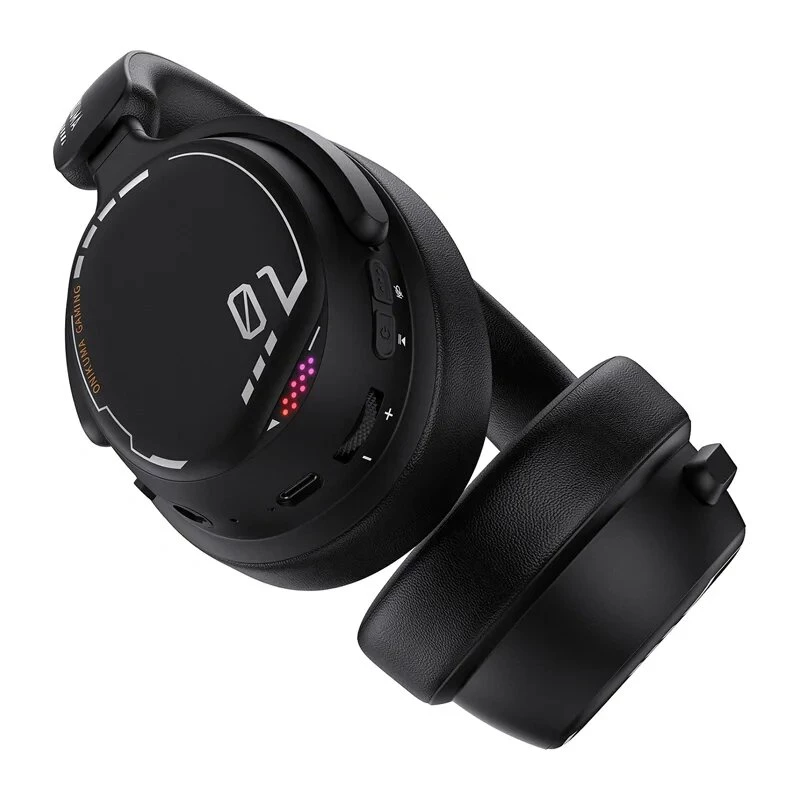 ONIKUMA GT886 spēļu austiņas pār auss vadu RGB LED 50mm draiveri melnas