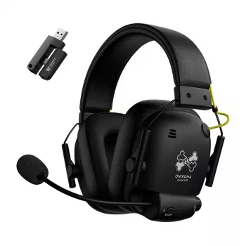 ONIKUMA GT888 spēļu austiņas (melnas) - vadu pārgalvas RGB austiņas ar 50mm draiveriem, 3,5mm un USB