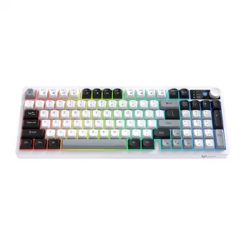 ONIKUMA MT902 2.4G bezvadu spēļu tastatūra (melnā un baltā krāsā)