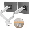 ONKRON G160-BW viena monitora galda stiprinājums 13-32 collu ekrāniem, balts/melns