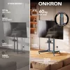 ONKRON TS1571-G mobilais TV statīvs 32–75 collu televizoriem, 50 kg kravnesība, grafīta krāsa, regulējams augstums
