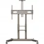 ONKRON TS1871-C mobilais TV statīvs 55–90 collu ekrāniem – šampanieša krāsā, regulējams augstums, VESA 200x200 līdz 800x500, 90,9 kg ietilpība