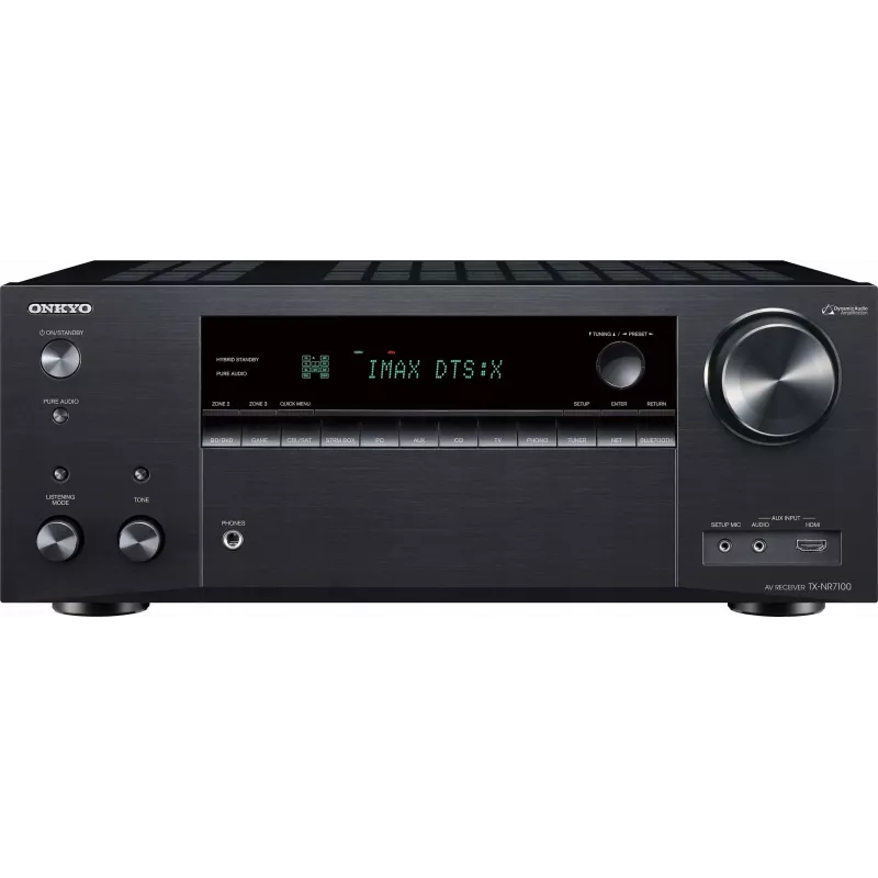 Onkyo TX-NR7100M2 9.2 AV tīkla uztvērējs 8K THX Wi-Fi Bluetooth Atmos Sonos sertificēts, melns