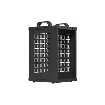 Open Rack 10 9U 280x300 melns pie sienas stiprināms atvērta rāmja statīvs