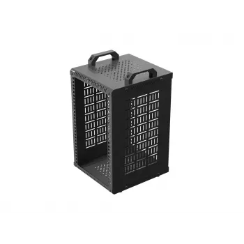 Open Rack 10 9U 280x300 melns pie sienas stiprināms atvērta rāmja statīvs