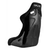 OPLITE 103862 Sim Racing Seat GT Bucket Seat ar oglekļa tērauda rāmi - melns ar sarkanām šuvēm