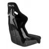 OPLITE 103862 Sim Racing Seat GT Bucket Seat ar oglekļa tērauda rāmi - melns ar sarkanām šuvēm