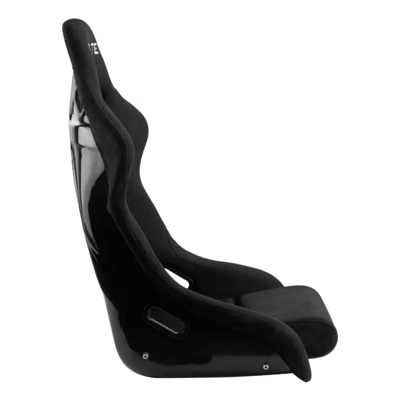 OPLITE 103862 Sim Racing Seat GT Bucket Seat ar oglekļa tērauda rāmi - melns ar sarkanām šuvēm