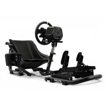 Oplite 104317 NitroKart V2 Racing Cockpit – Melna tērauda simreces karkass ar atgāžamu sacīkšu sēdekli