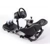 Oplite 104317 NitroKart V2 Racing Cockpit – Melna tērauda simreces karkass ar atgāžamu sacīkšu sēdekli