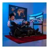 Oplite Nitrokart Monitor Stand V2 melns - viena monitora grīdas statīvs lidojumu un sacīkšu simulatoriem, līdz 49 collām, VESA 75x75 līdz 200x200, augstuma regulēšana 700-1000mm, slīpums/griešana/rotācija, tērauds