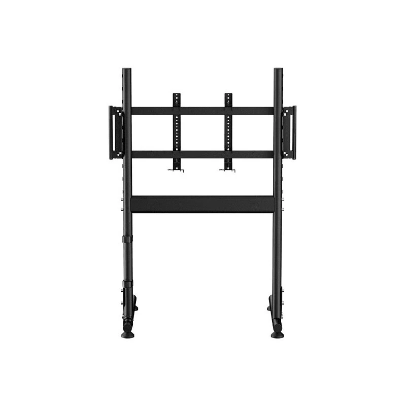 Oplite Nitrokart Monitor Stand V2 melns - viena monitora grīdas statīvs lidojumu un sacīkšu simulatoriem, līdz 49 collām, VESA 75x75 līdz 200x200, augstuma regulēšana 700-1000mm, slīpums/griešana/rotācija, tērauds