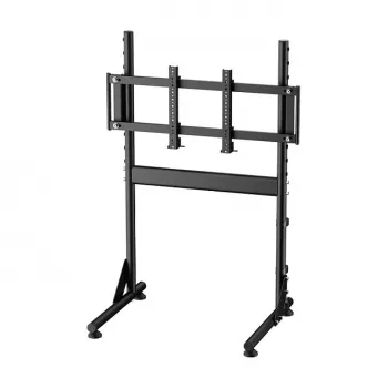 Oplite Nitrokart Monitor Stand V2 melns - viena monitora grīdas statīvs lidojumu un sacīkšu simulatoriem, līdz 49 collām, VESA 75x75 līdz 200x200, augstuma regulēšana 700-1000mm, slīpums/griešana/rotācija, tērauds