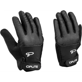 Oplite OP-GLOVE M Sim Racing Cimdi - Melns - Mākslīgā āda - Poliesters - Silikons - Spandekss - 100 mm - 224 mm - 150 g