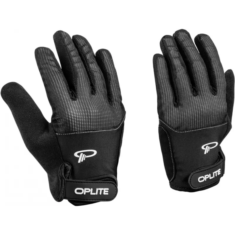 Oplite OP-GLOVE M Sim Racing Cimdi - Melns - Mākslīgā āda - Poliesters - Silikons - Spandekss - 100 mm - 224 mm - 150 g