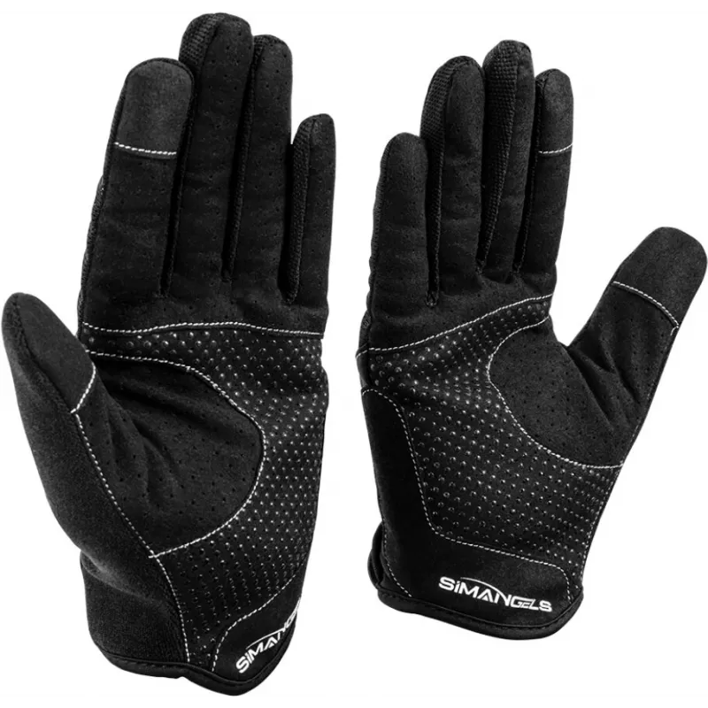 Oplite OP-GLOVE M Sim Racing Cimdi - Melns - Mākslīgā āda - Poliesters - Silikons - Spandekss - 100 mm - 224 mm - 150 g