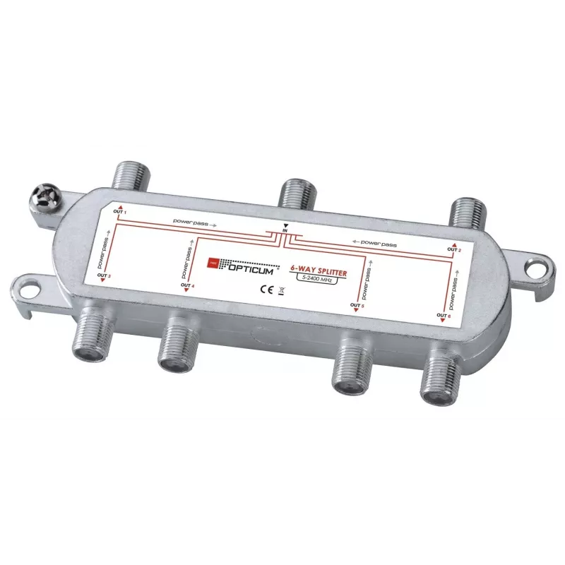 OPTICUM 1x6 DVB-T/SAT signālu sadalītājs 5-2400 MHz