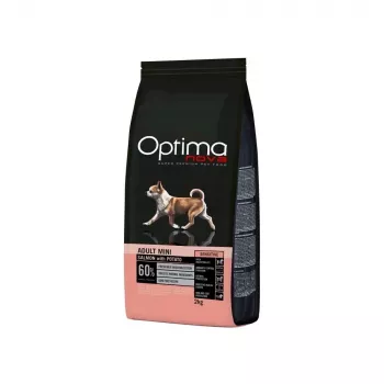 OPTIMANOVA Mono Dog Adult Mini lasis un kartupeļi - sausā suņu barība - 2kg