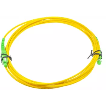 OPTIX vienmodu 9/125 Simpleksa šķiedras savienojuma vads, 3m, SC/APC uz SC/APC, 3.0mm LSZH dzeltens