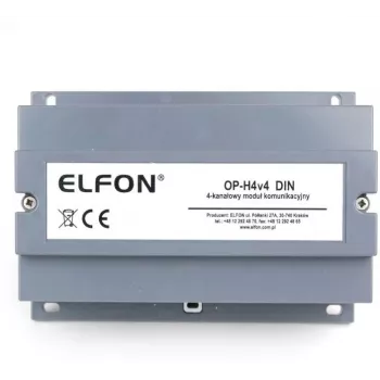 OPTOMA OP-H4v4 DIN sliežu M-Bus līmeņa pārveidotājs ar RS-232/RS-485, 24V AC/DC, līdz 20 M-Bus slavēm