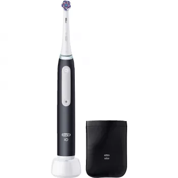 Oral-B iO White Clean elektriskā zobu birste, melna/balta ar ceļojumu futrāli