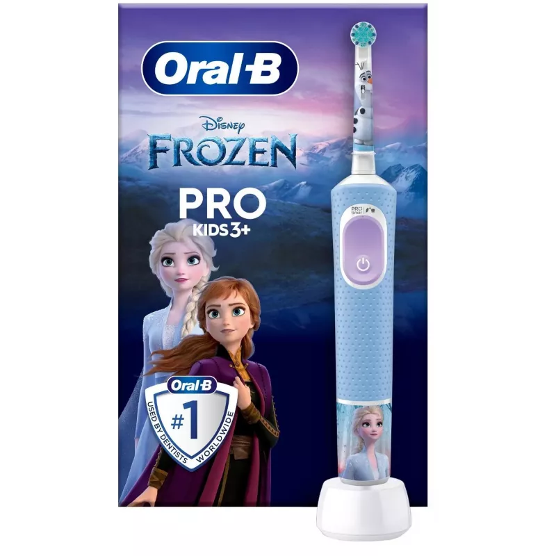 Oral-B Vitality PRO Kids Frozen elektriskā zobu birste bērniem, uzlādējama, 2 režīmi, 1 birstes galviņa, zila