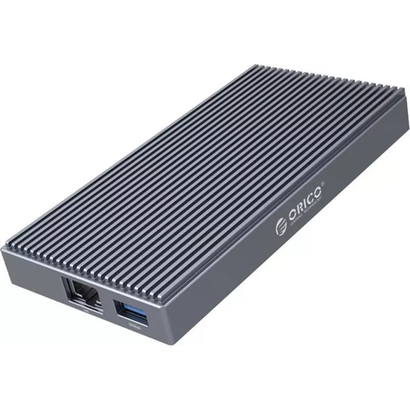 ORICO M.2 NVMe Docking Station ar aktīvu PD 100W, HDMI 2.0, Audio, RJ-45, karšu lasītājs - Pelēks (CDH-9N-GY-BP)
