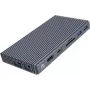 ORICO M.2 NVMe Docking Station ar aktīvu PD 100W, HDMI 2.0, Audio, RJ-45, karšu lasītājs - Pelēks (CDH-9N-GY-BP)