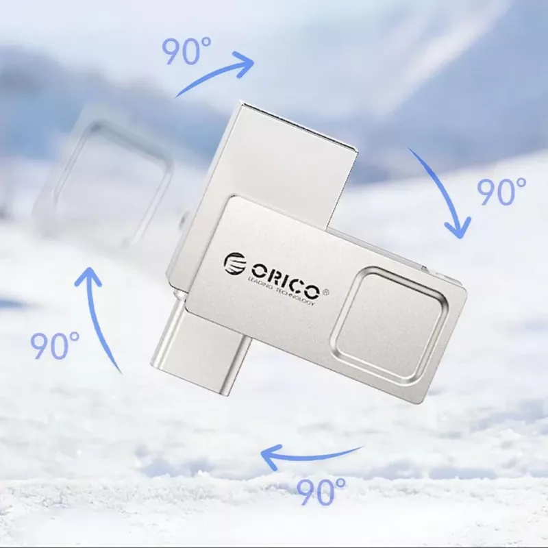 ORICO U301 64GB USB-A USB-C USB 3.2 Gen 1 zibatmiņa - Sudraba