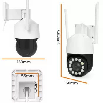 ORLLO TZ11 4K 8MP PTZ IP kamera ar Wi-Fi un 4G LTE, Tuya Smart, Pan-Tilt, āra novērošanai