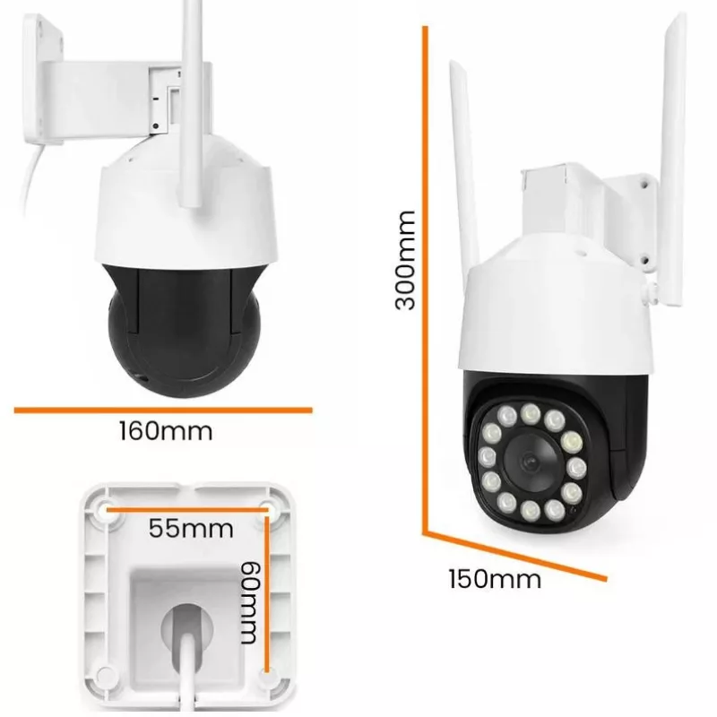 ORLLO TZ11 4K 8MP PTZ IP kamera ar Wi-Fi un 4G LTE, Tuya Smart, Pan-Tilt, āra novērošanai