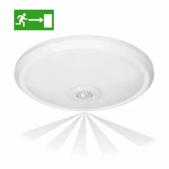 ORNO AD-PL-391WLPMR4 Adviti 12W LED avārijas griestu lampa ar 360° PIR kustības sensoru, 1000lm, 4000K, IP20, 3h rezerves barošana