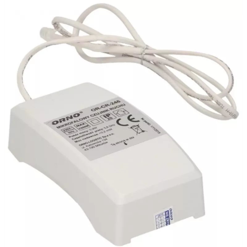 ORNO OR-CR-246 mikroviļņu kustības sensors ar ārējo sensoru 360° IP20