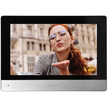 ORNO OR-VID-ME-1056FHD/B 7 collu Wi-Fi video durvju telefons ar Full HD 1080p āra paneli, melns