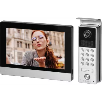 ORNO OR-VID-ME-1056FHD/B 7 collu Wi-Fi video durvju telefons ar Full HD 1080p āra paneli, melns