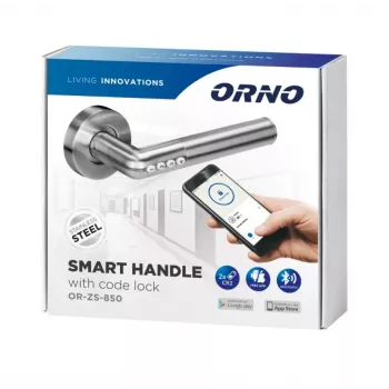 ORNO OR-ZS-850 Elektroniskā durvju roktura slēdzene ar kodu, IP44, Melna