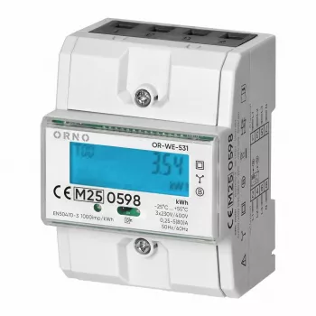 ORNO Trīsfāžu enerģijas skaitītājs 80A 3 moduļi
