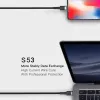 ORSEN S53 USB-C to USB-C kabelis 3A 1m Melns