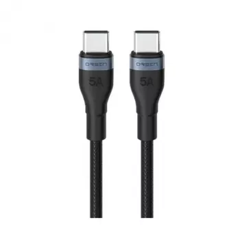 ORSEN S53 USB-C to USB-C kabelis 3A 1m Melns