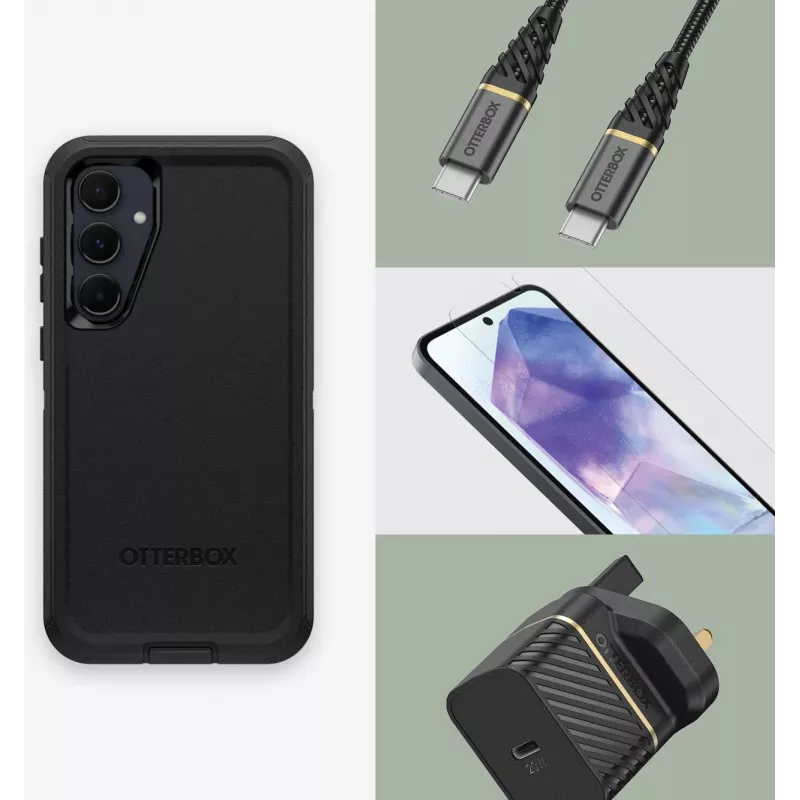 OtterBox Defender Series aizmugurējais vāciņš Samsung Galaxy S20 FE - melns 77-95431